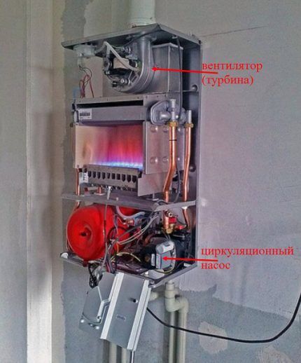 Энергозависимые устройства газового котла Устройство газового котла