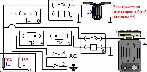 Электросхема кондиционера акцент тагаз